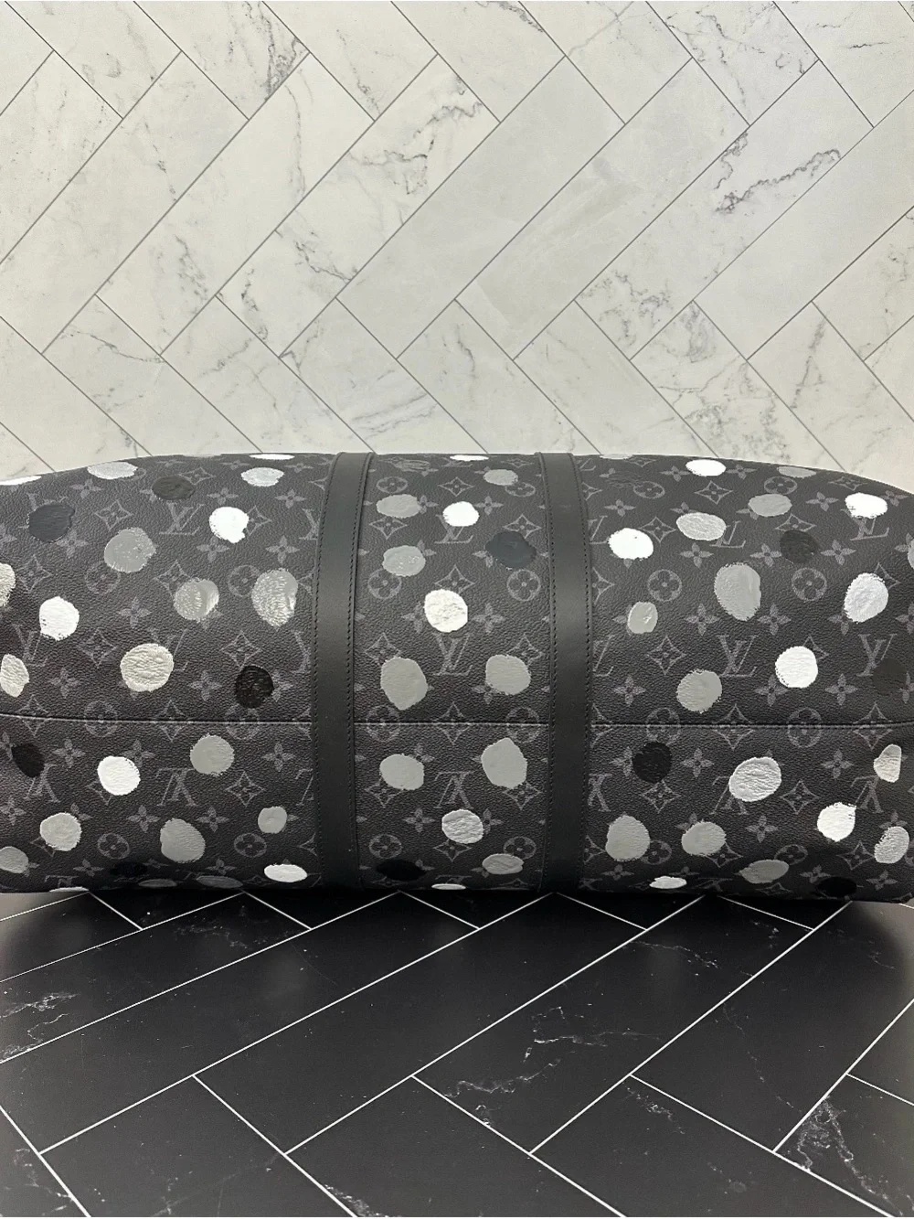 Louis Vuitton Eclipse Kusama Keepall 55 Bandouliere